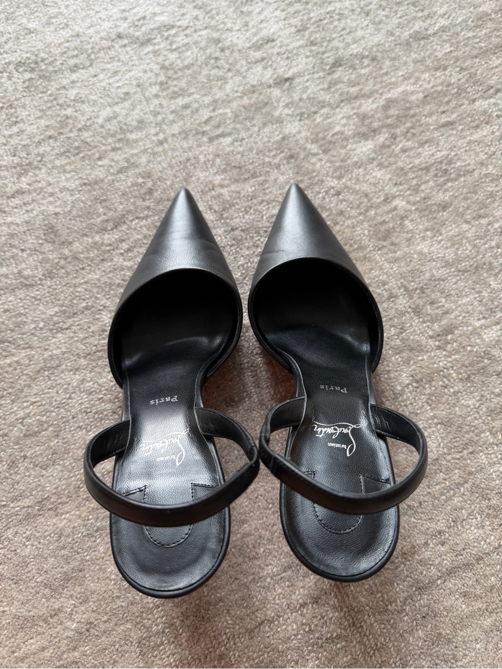 Christian Louboutin Apostropha Sling 80 Leather Slingback Pump - Picture 4 of 5